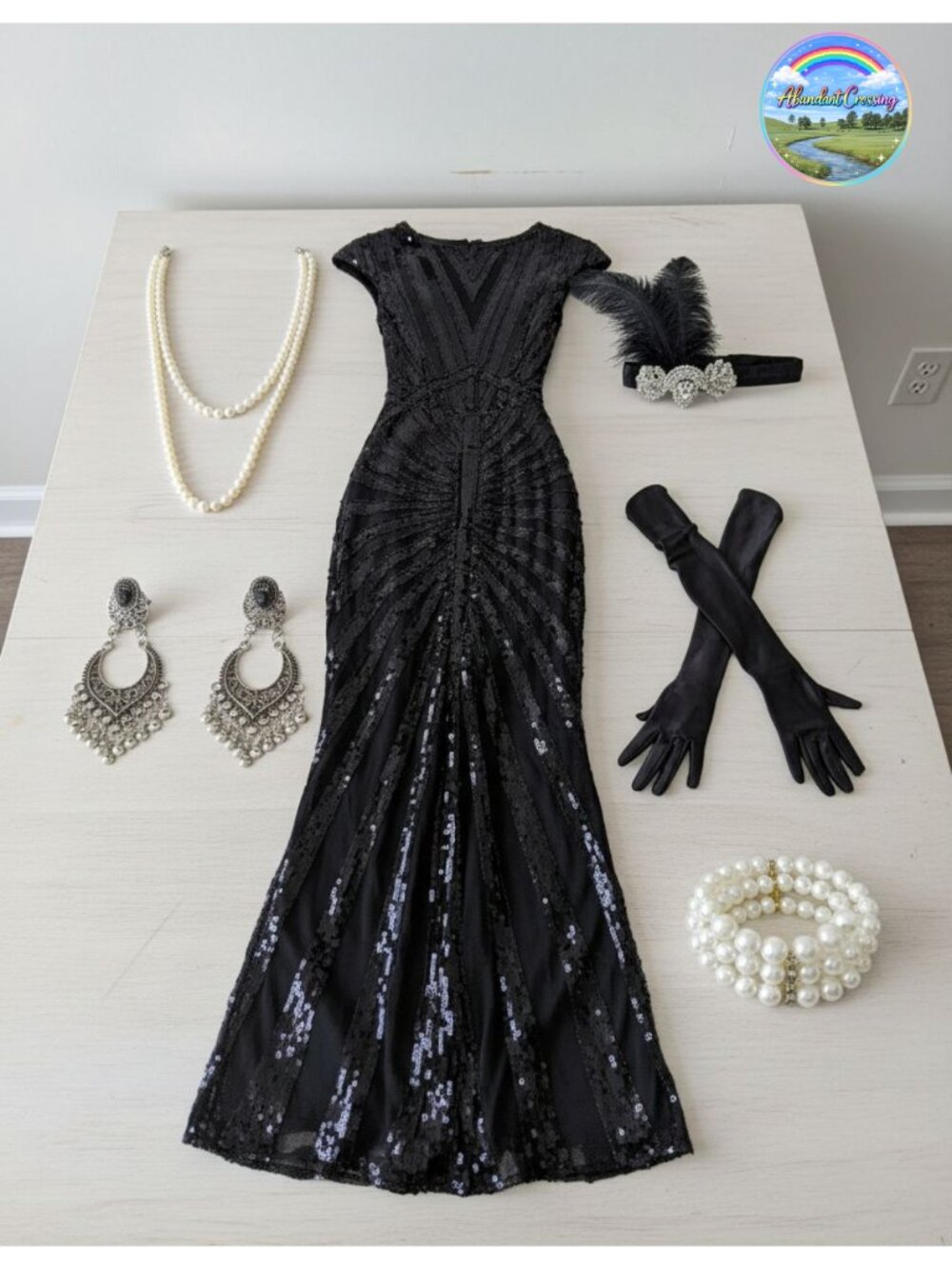 1920S Gatsby Sequin Mermaid Evening Dress